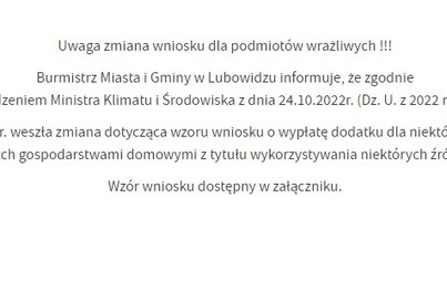 Zdjęcie do Uwaga zmiana wniosku dla podmiot&oacute;w wrażliwych !!!